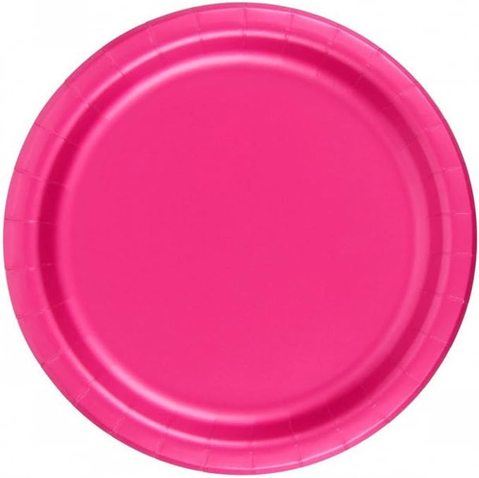 Party Favors Plus Hot Pink Dessert Plates 72 Count 7"