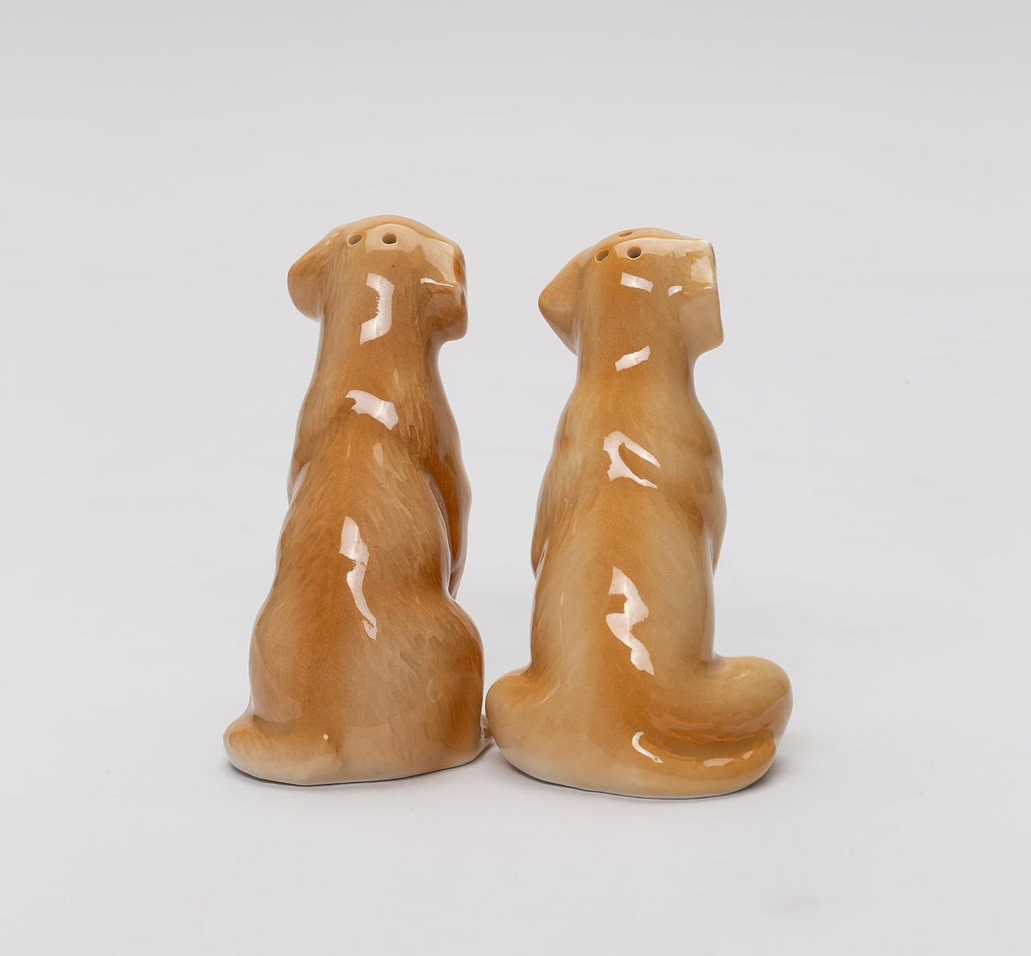 Cosmos Gifts Fine Ceramic Labrador Retriever Dogs Salt and Pepper Shakers Set 3-5/8" H