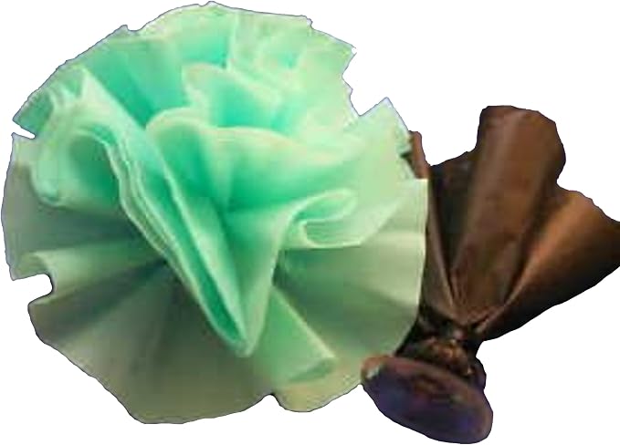 Party Favors Plus Citrus Green Plastic Deco Puff Pom Flowers 12 Count
