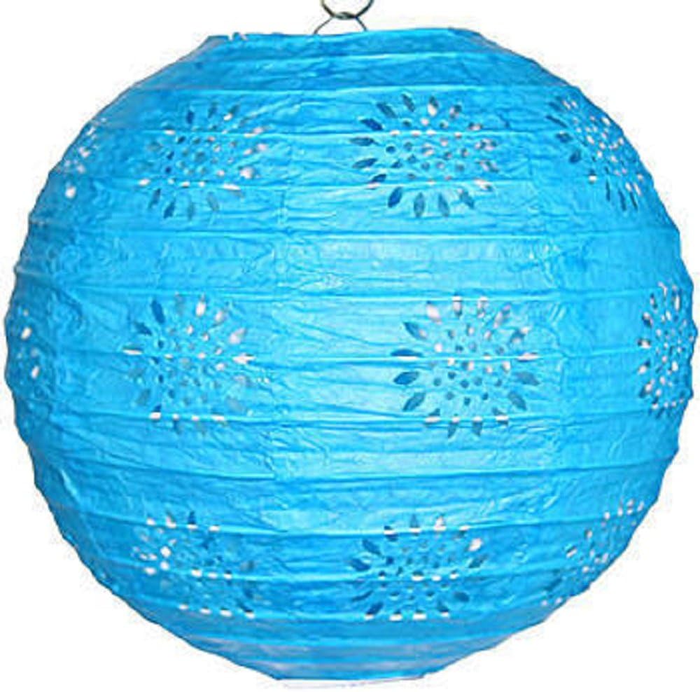 Party Favors Plus Turquoise Paper Lace Lanterns 8 Inch 3 Count