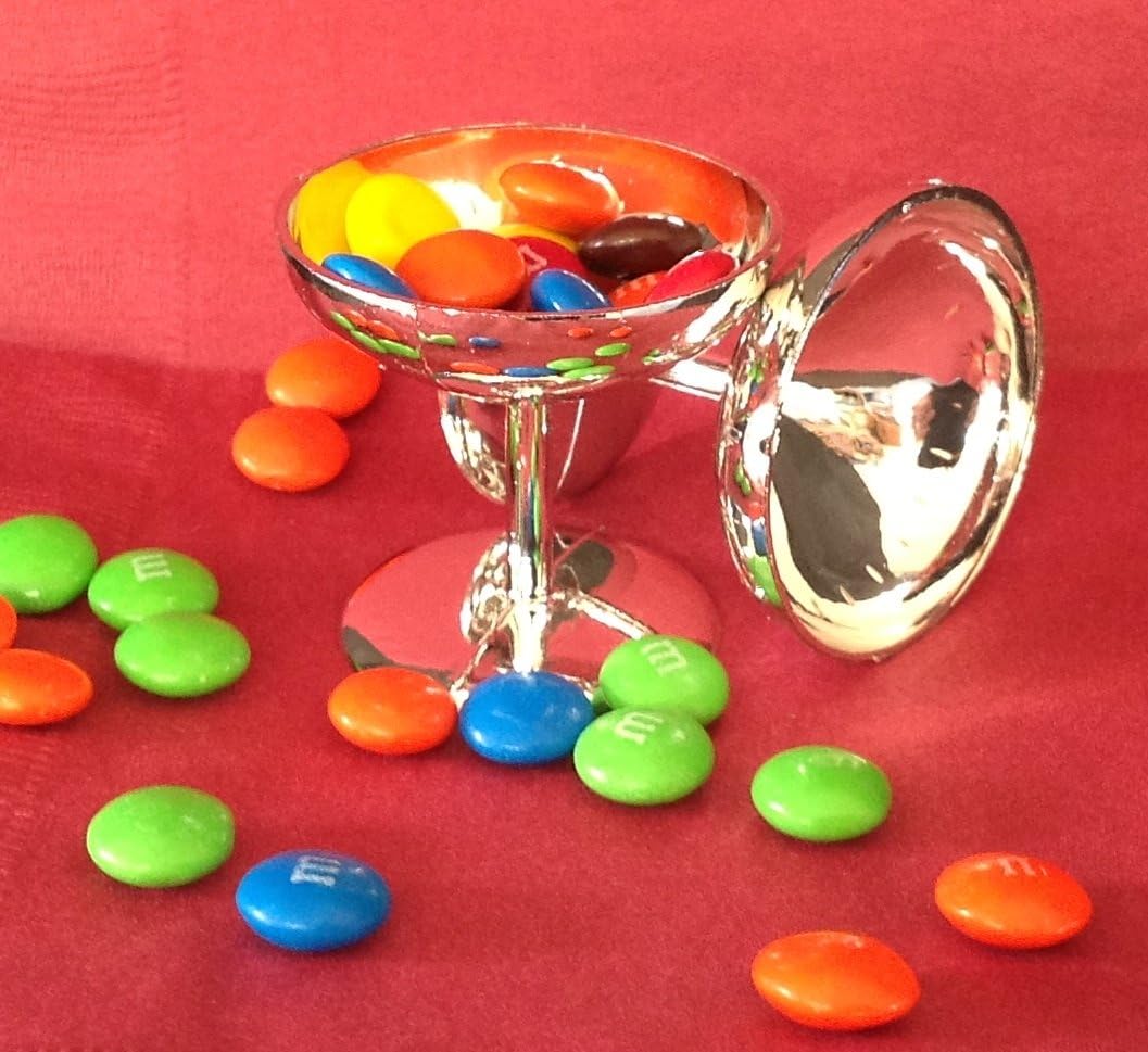 Party Favors Plus Mini Plastic Champagne Cups Silver 24 Count