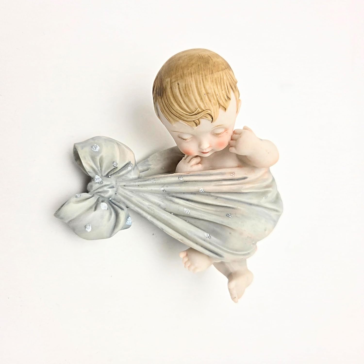 Party Favors Plus Multicolor Polyresin Baby in Blanket Figurine 4.5 Inch