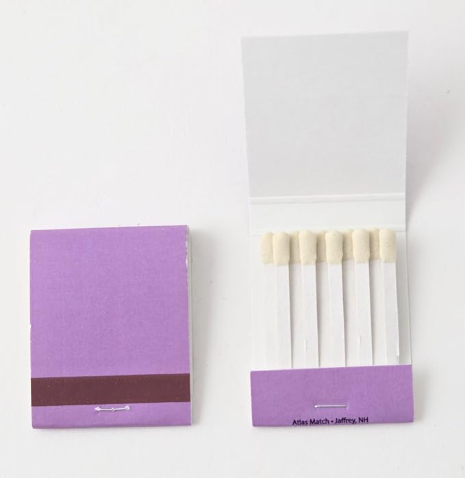 Party Favors Plus Plain Lavender Matchbooks 50 Pack