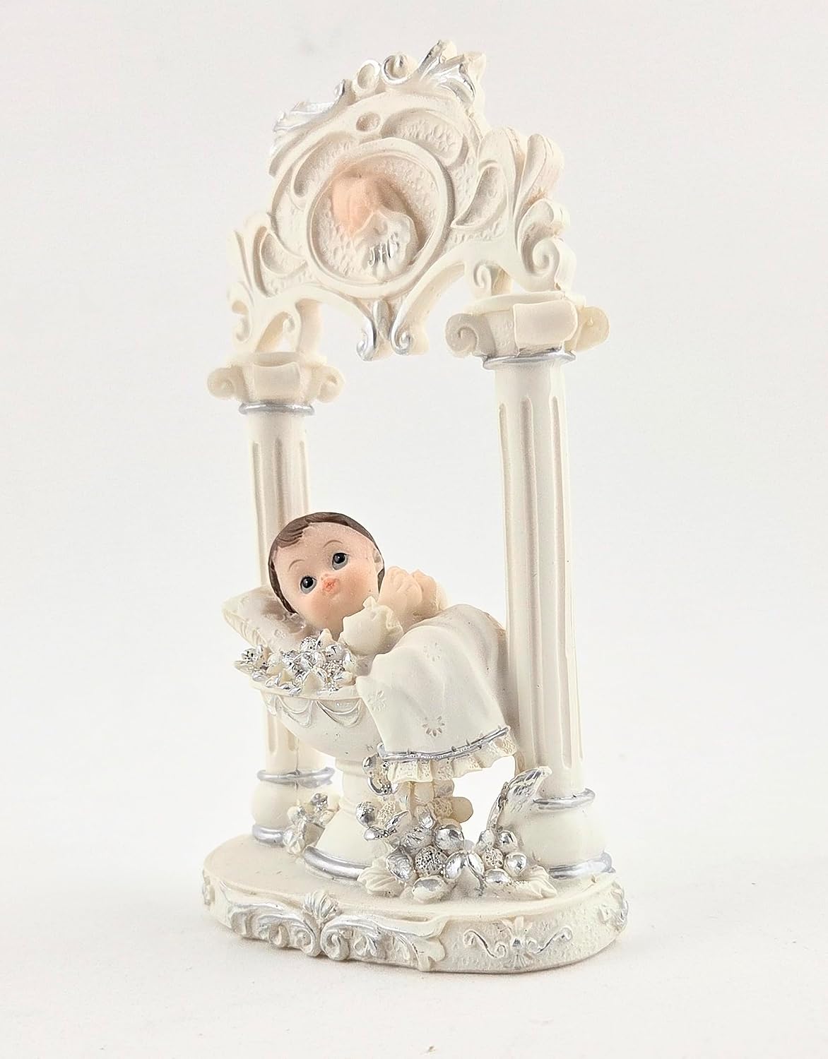Party Favors Plus Polyresin Baby Figurine White 6 Inch