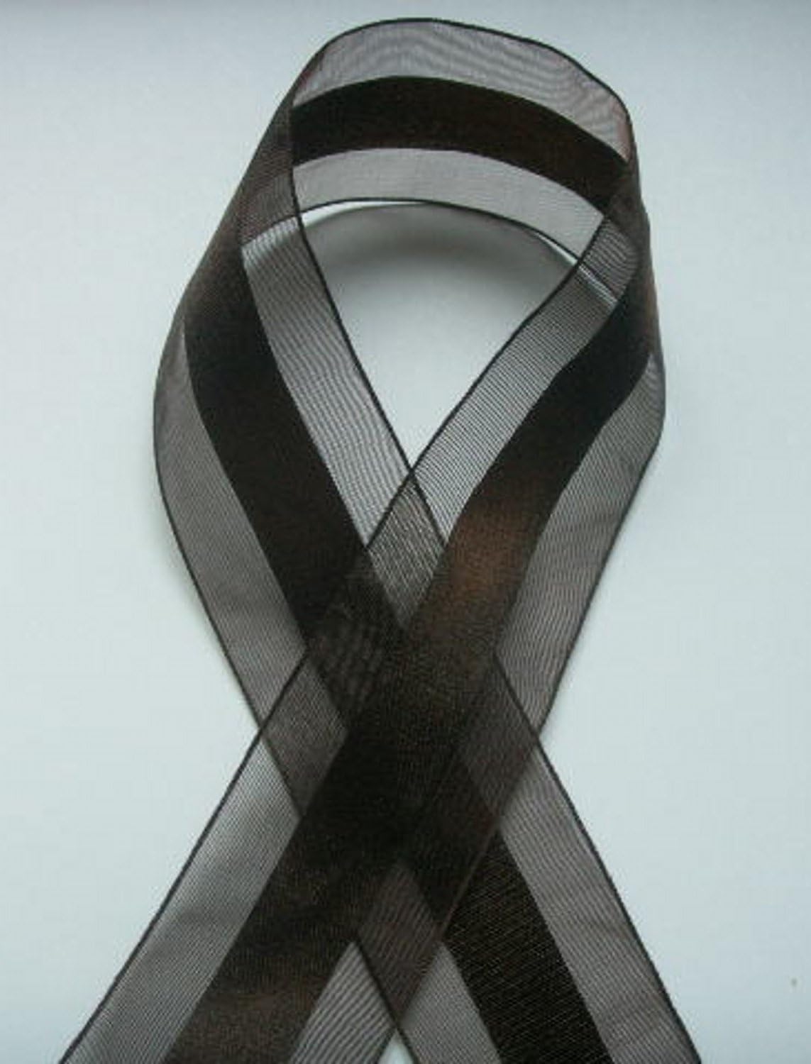 Party Favors Plus Dark Brown Organza and Satin Ribbon 1.5in 25 Yards