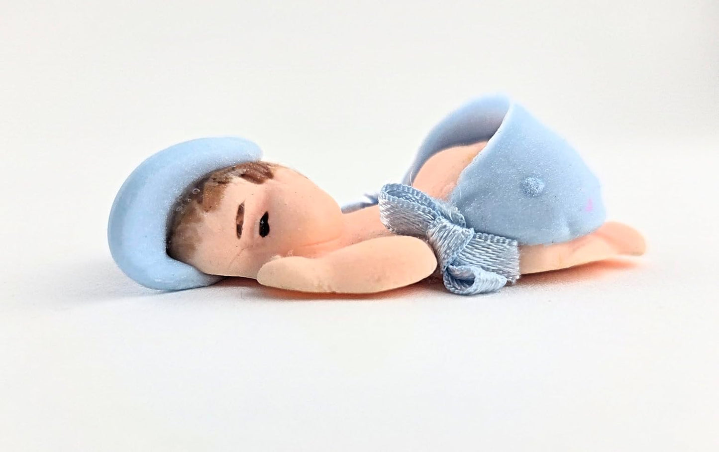 Party Favors Plus Cold Porcelain Sleeping Baby Figurines Blue 12 Count