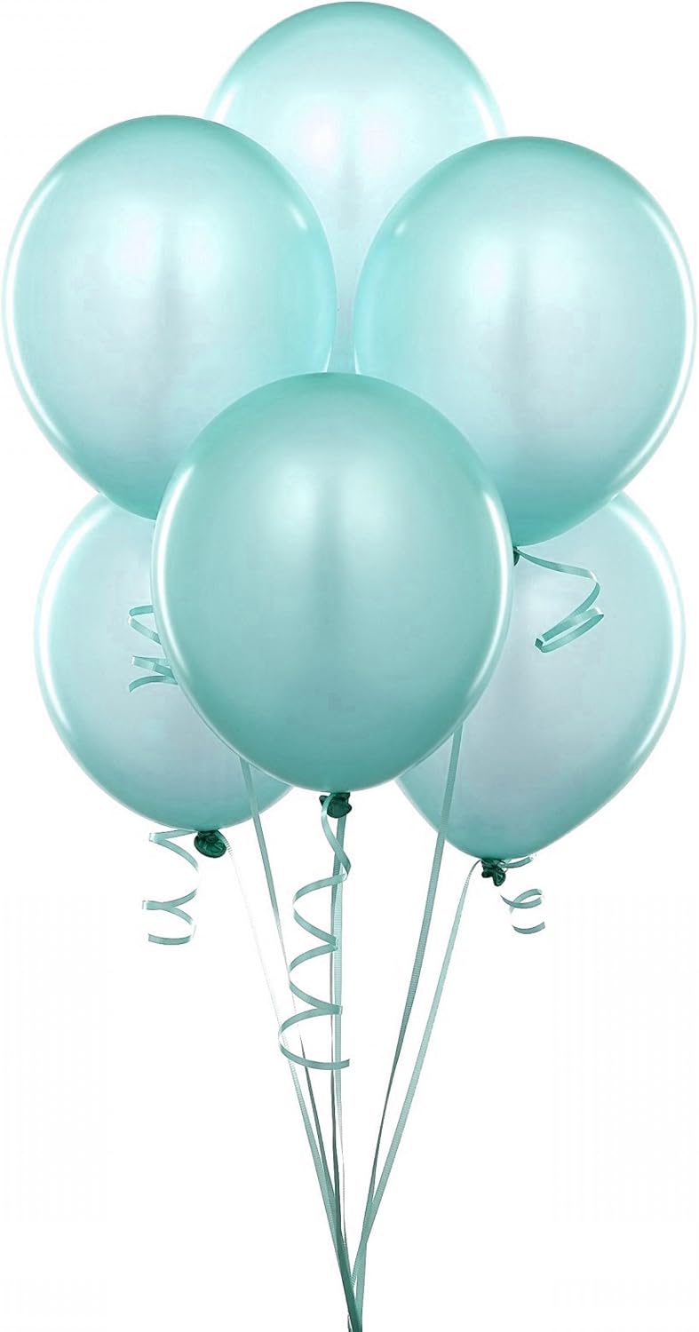 Party Favors Plus Aqua Blue Latex Balloons 24 Count