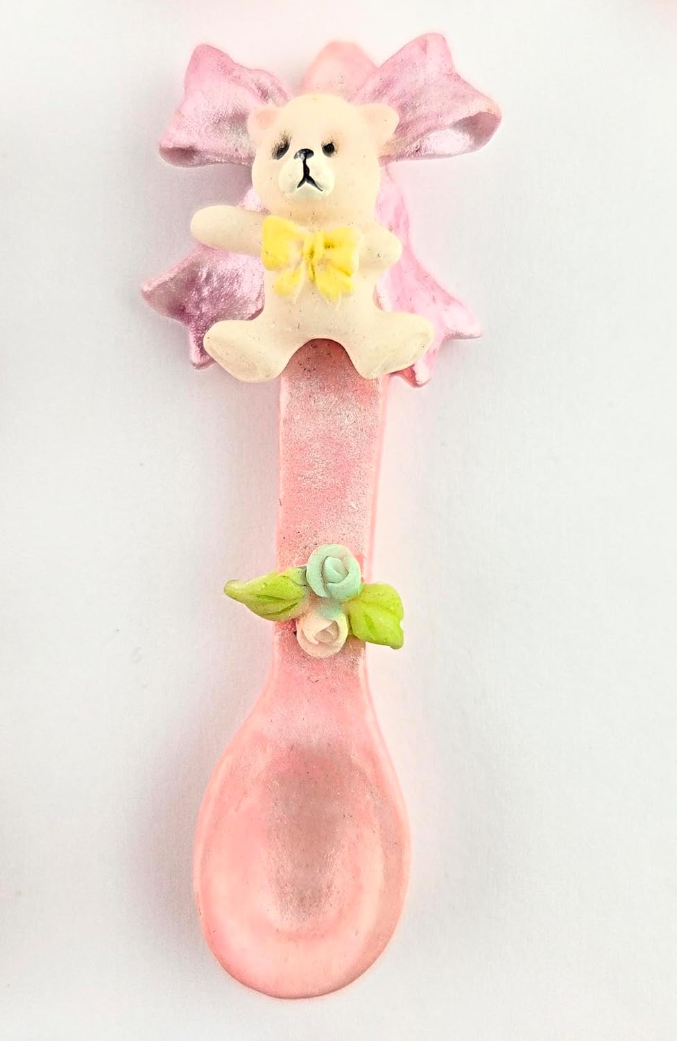 Party Favors Plus Cold Porcelain Tiny Bear Mini Spoon Figurines Pink Blue 7 Count