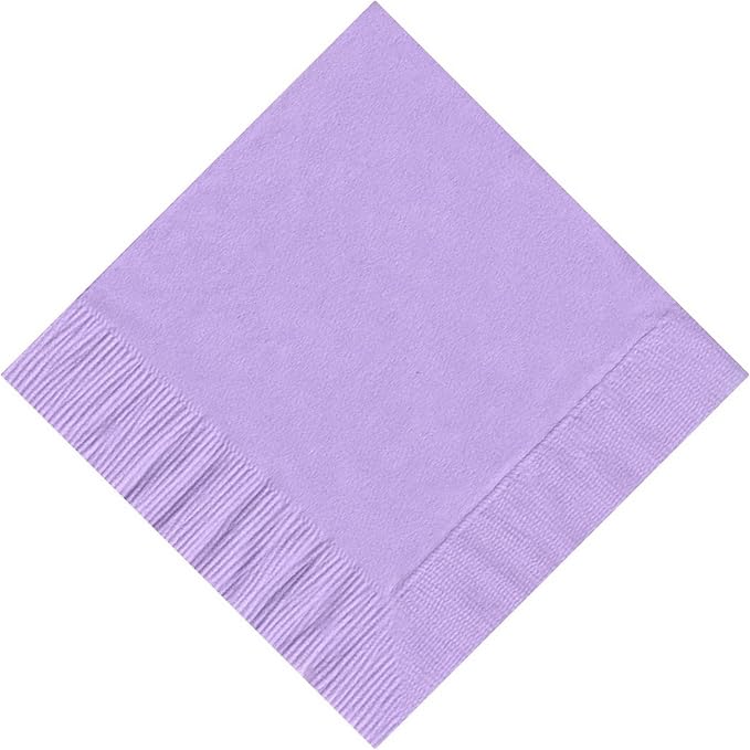 Party Favors Plus Lavender Beverage Cocktail Napkins 10 in x 10 in 200 Count