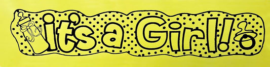 Party Favors Plus Yellow Caution Barricade Tape It's a Girl 100 ft