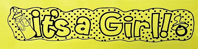 Party Favors Plus Yellow Caution Barricade Tape It's a Girl 100 ft