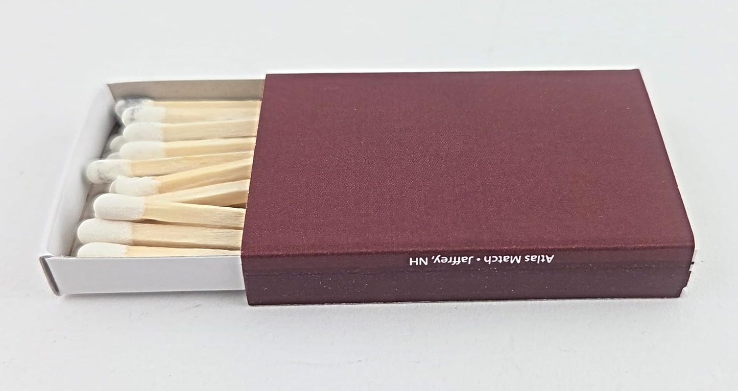 Atlas Match Medium Brown Wooden Box Matches White Tip 50 Pack