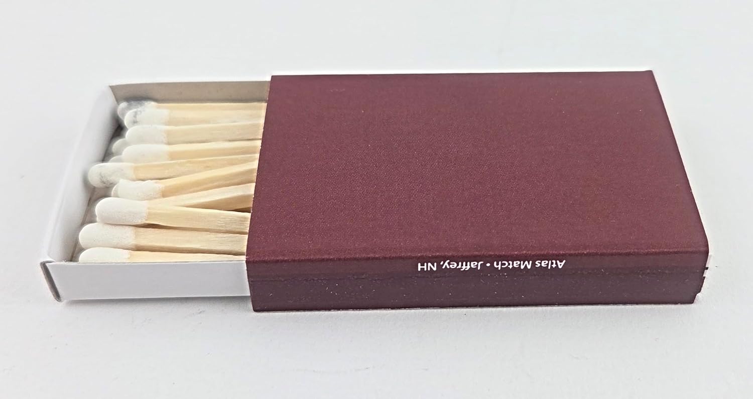 Atlas Match Medium Brown Wooden Box Matches White Tip 50 Pack