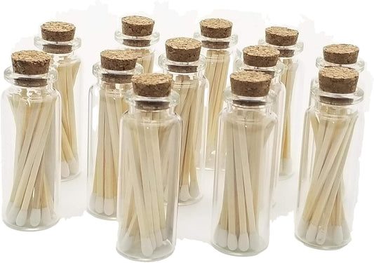 Party Favors Plus Glass Apothecary Match Vials 12 Count