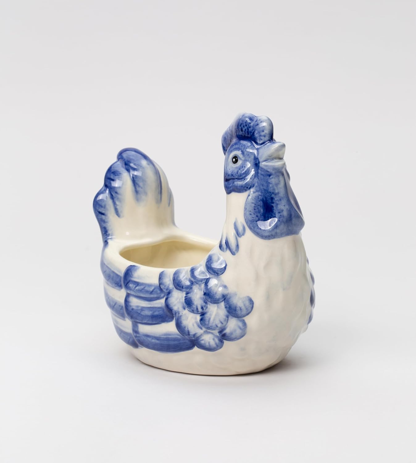 Cosmos Gifts Small Ceramic Dutch Blue Rooster Decorative Bowl 5-3/8" x 3-5/8" x 5-1/4" H 31997