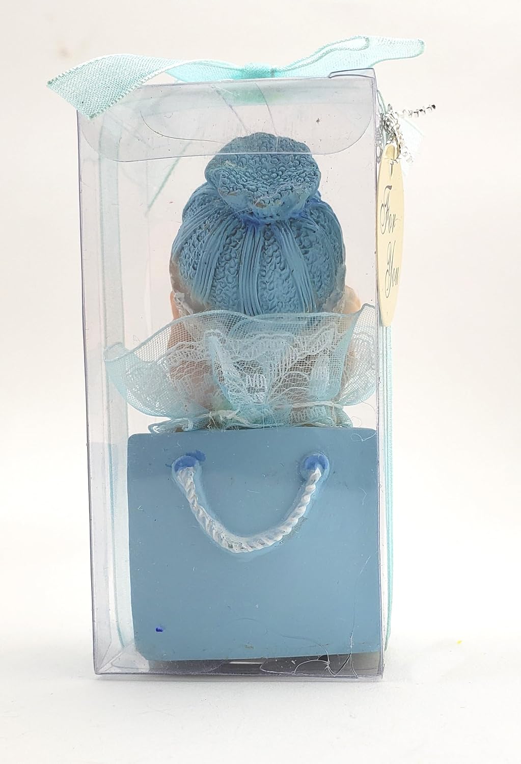Party Favors Plus Blue White Polyresin Baby Figurine 3.75 Inch Set of 2