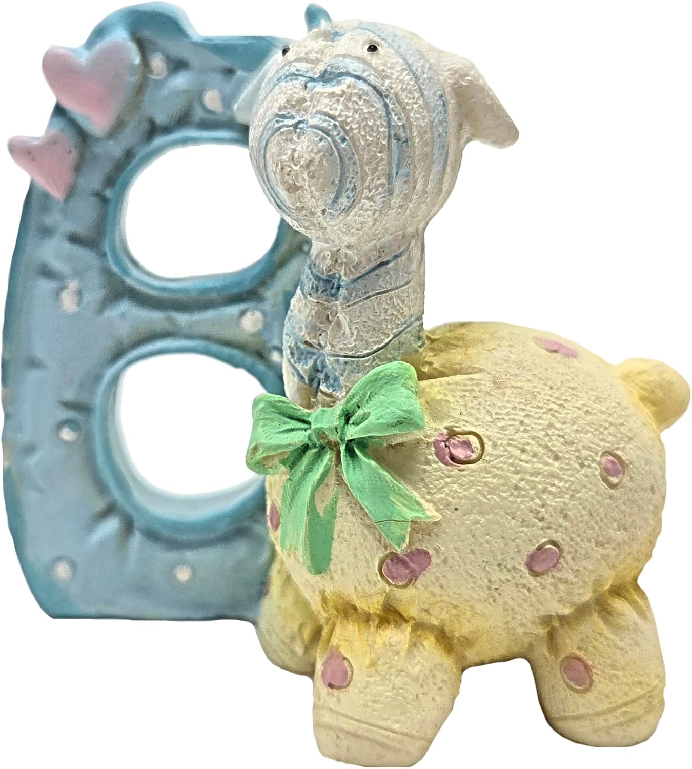 Party Favors Plus Polyresin Baby Letter Figurines Multicolor 4 Piece