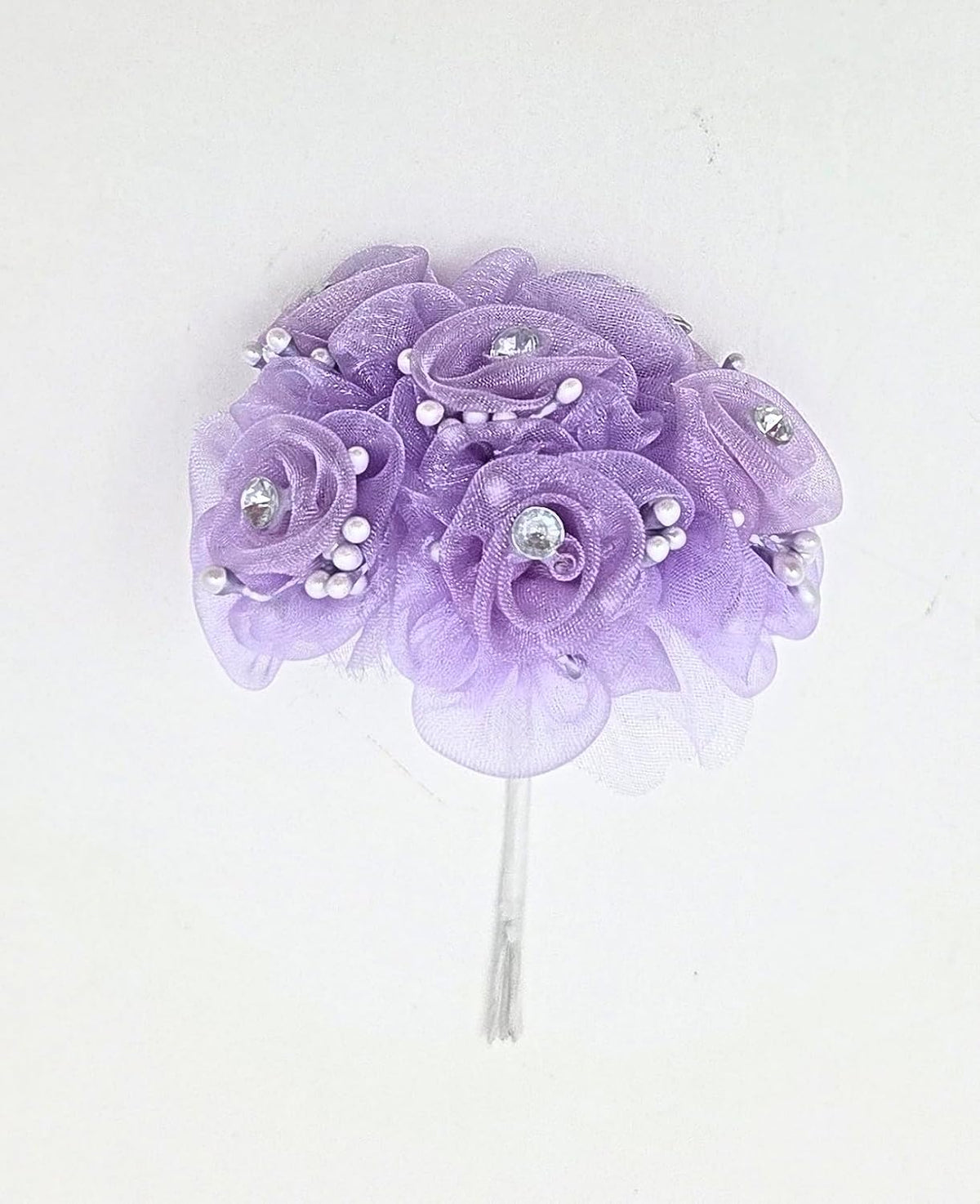 Lavender Organza Favor Flowers with Wire Stems, 180 Pieces