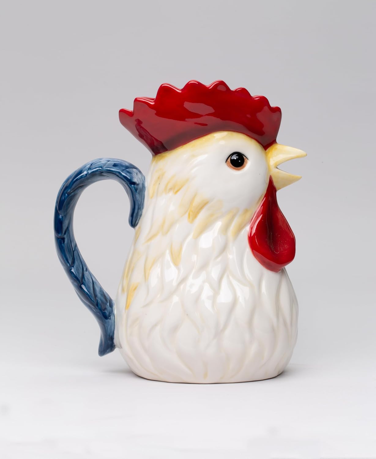 Cosmos Gifts Fine Ceramic Rooster Pitcher 7-3/4" H Multicolor