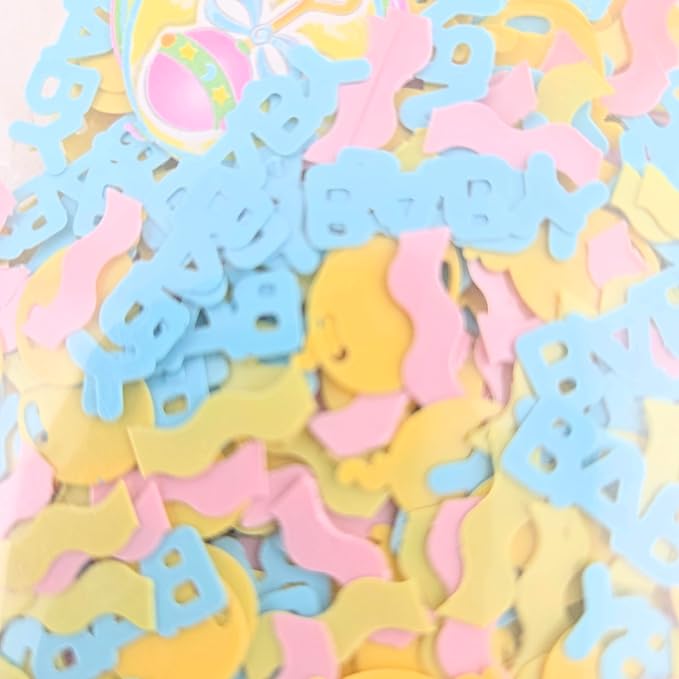 Party Favors Plus Baby Shower Confetti Pastel Pink Blue Yellow 1 Oz