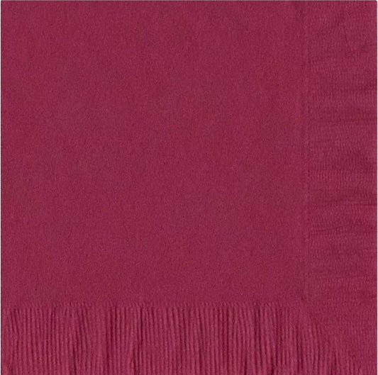 Party Favors Plus Burgundy Beverage Cocktail Napkins 200 Count