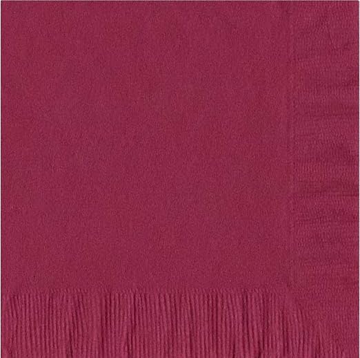 Party Favors Plus Burgundy Beverage Cocktail Napkins 200 Count