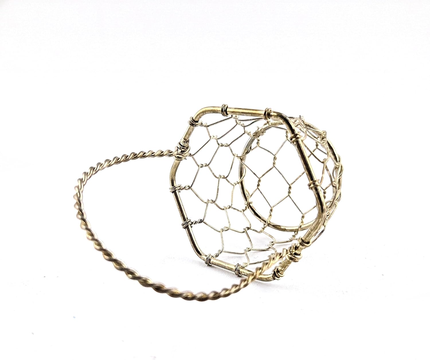 Party Favors Plus Gold Tone Miniature Wire Basket Hexagon Round Rectangular 3.25 Inch 3 Piece Set