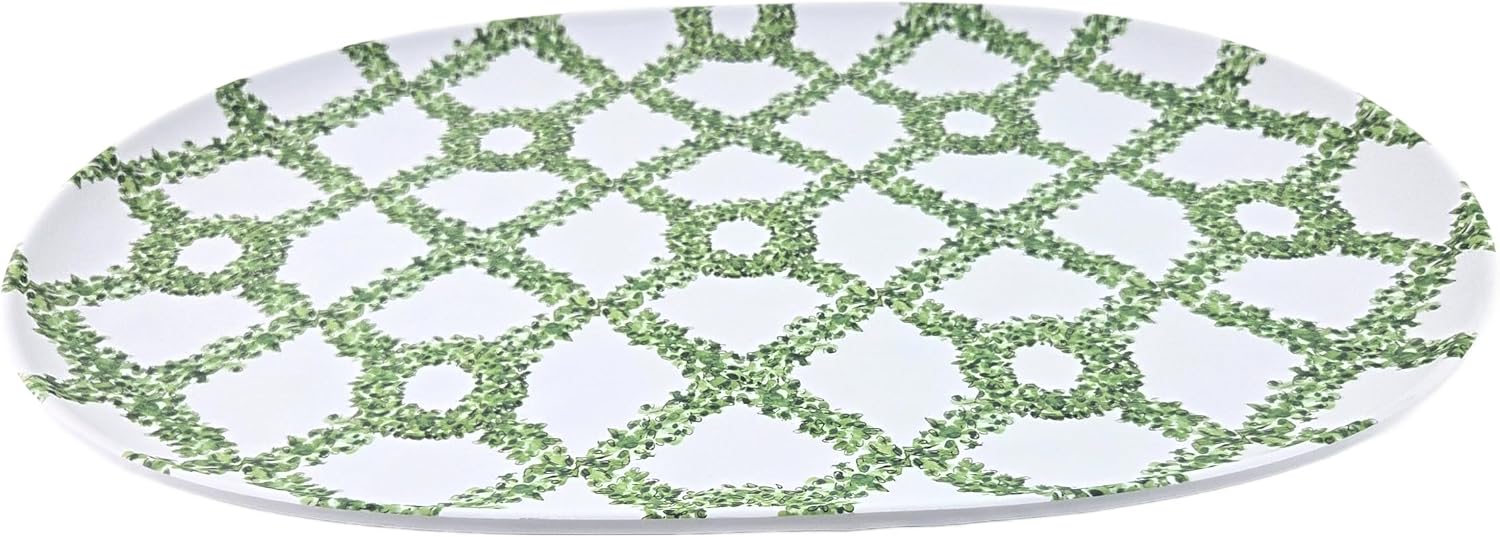 Party Favors Plus Tropiary Trellis Melamine Serving Tray 17 X 12 In