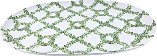 Party Favors Plus Tropiary Trellis Melamine Serving Tray 17 X 12 In