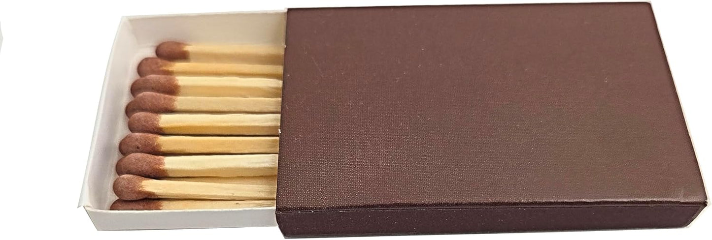 Party Favors Plus Plain Brown Cover Wooden Matches Box 50 Count