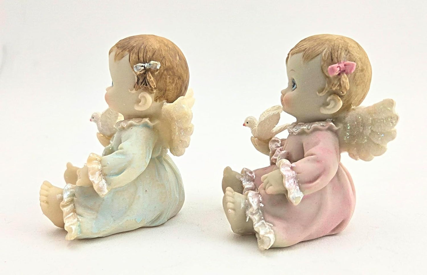 Party Favors Plus Baby Angel Figurines Pink Blue 2 Piece