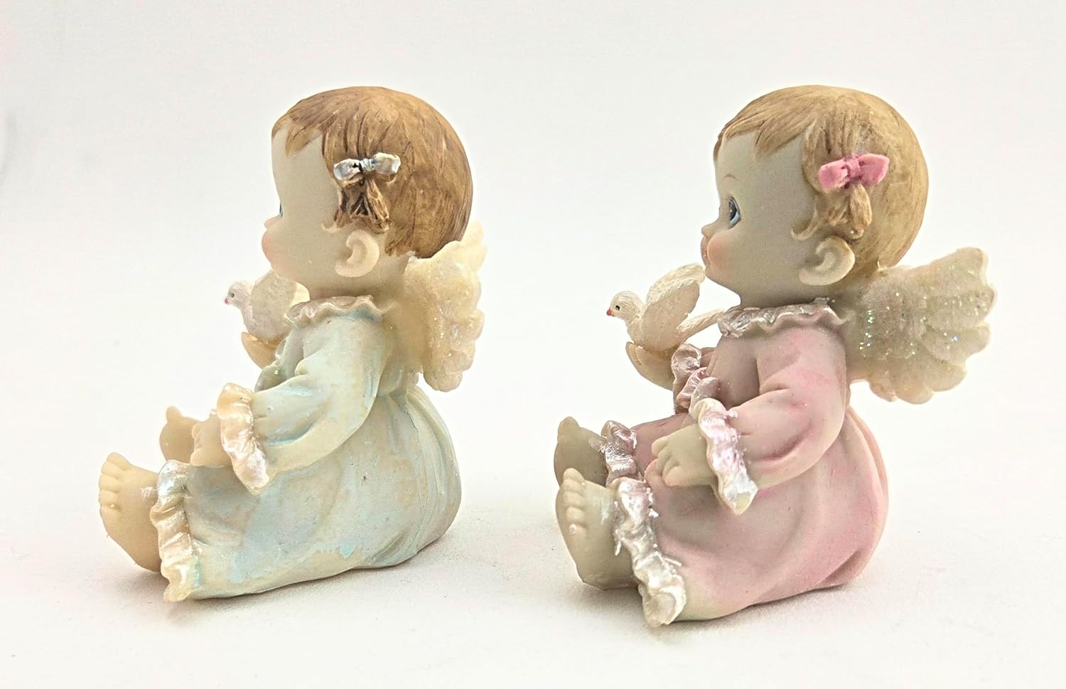 Party Favors Plus Baby Angel Figurines Pink Blue 2 Piece
