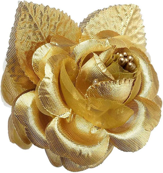 Party Favors Plus Gold Silk Roses Wedding Favor Flowers 2.75 Inches 12 Count