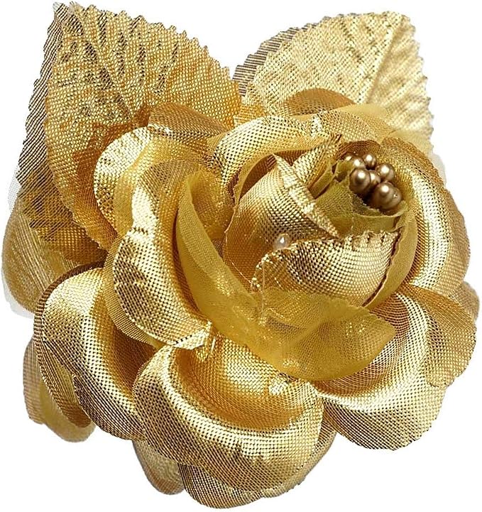 Party Favors Plus Gold Silk Roses Wedding Favor Flowers 2.75 Inches 12 Count