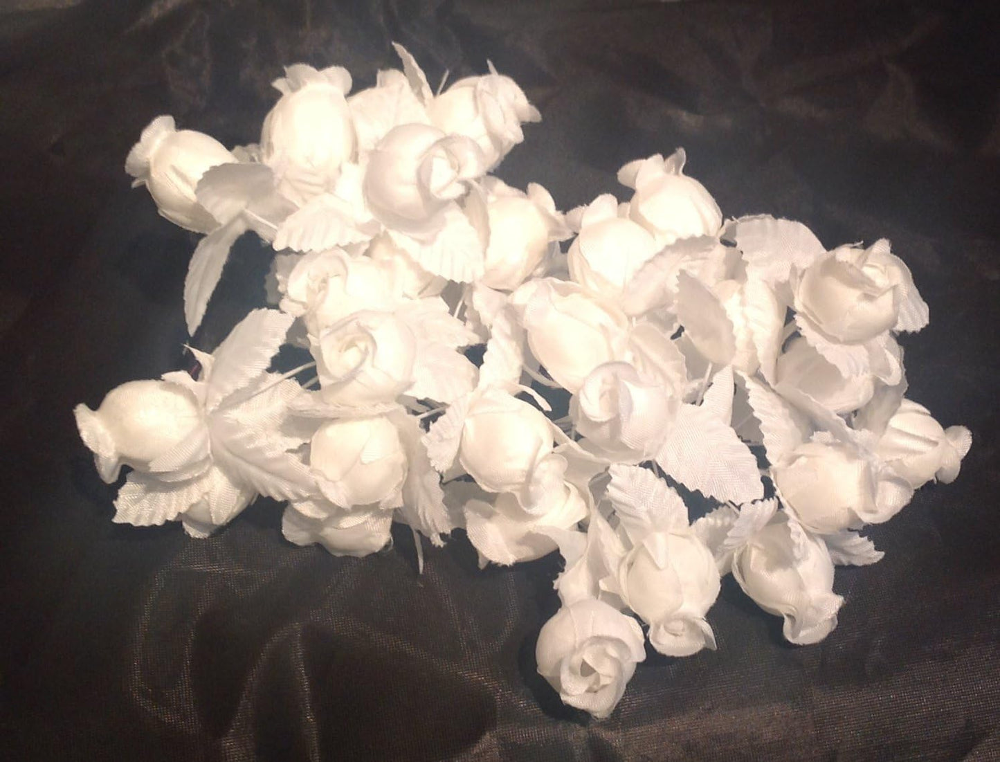144 Poly Miniature Rose Silk Favor Flower Pick Wedding Shower - Solid White