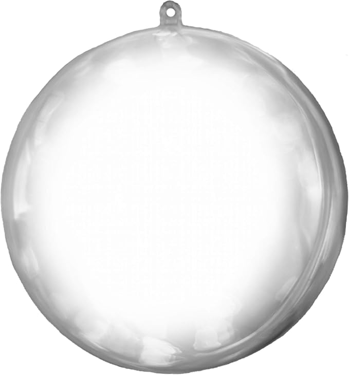 Party Favors Plus Clear Plastic Ball Fillable Ornament Favor 5.4 Inch