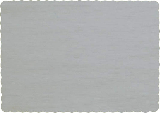 Party Favors Plus Silver Gray Paper Placemats 10x14 Inches 25 Count