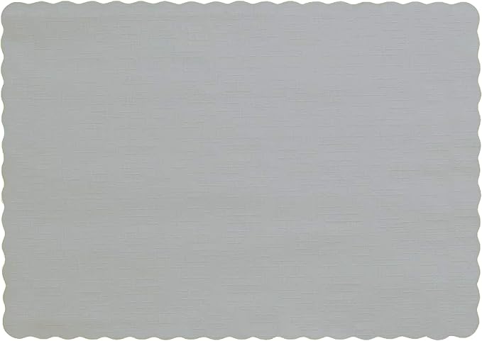 Party Favors Plus Silver Gray Paper Placemats 10x14 Inches 25 Count
