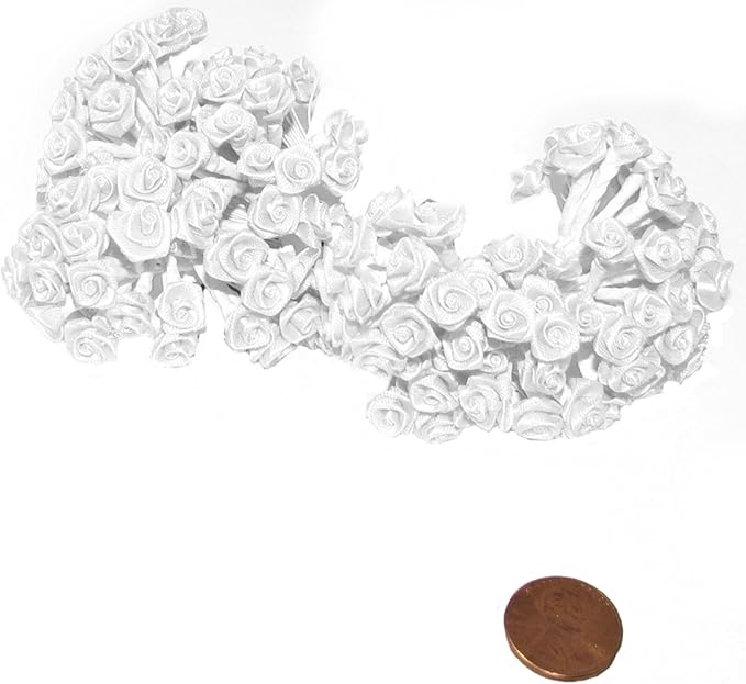 Party Favors Plus White Mini Wrap Roses Flower Wedding Favor Picks 288 Count