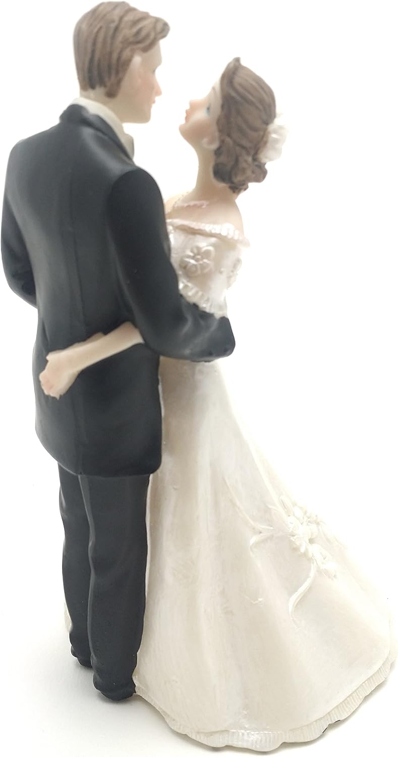 Party Favors Plus Plastic Bride Groom Cake Topper Statues 3 Count