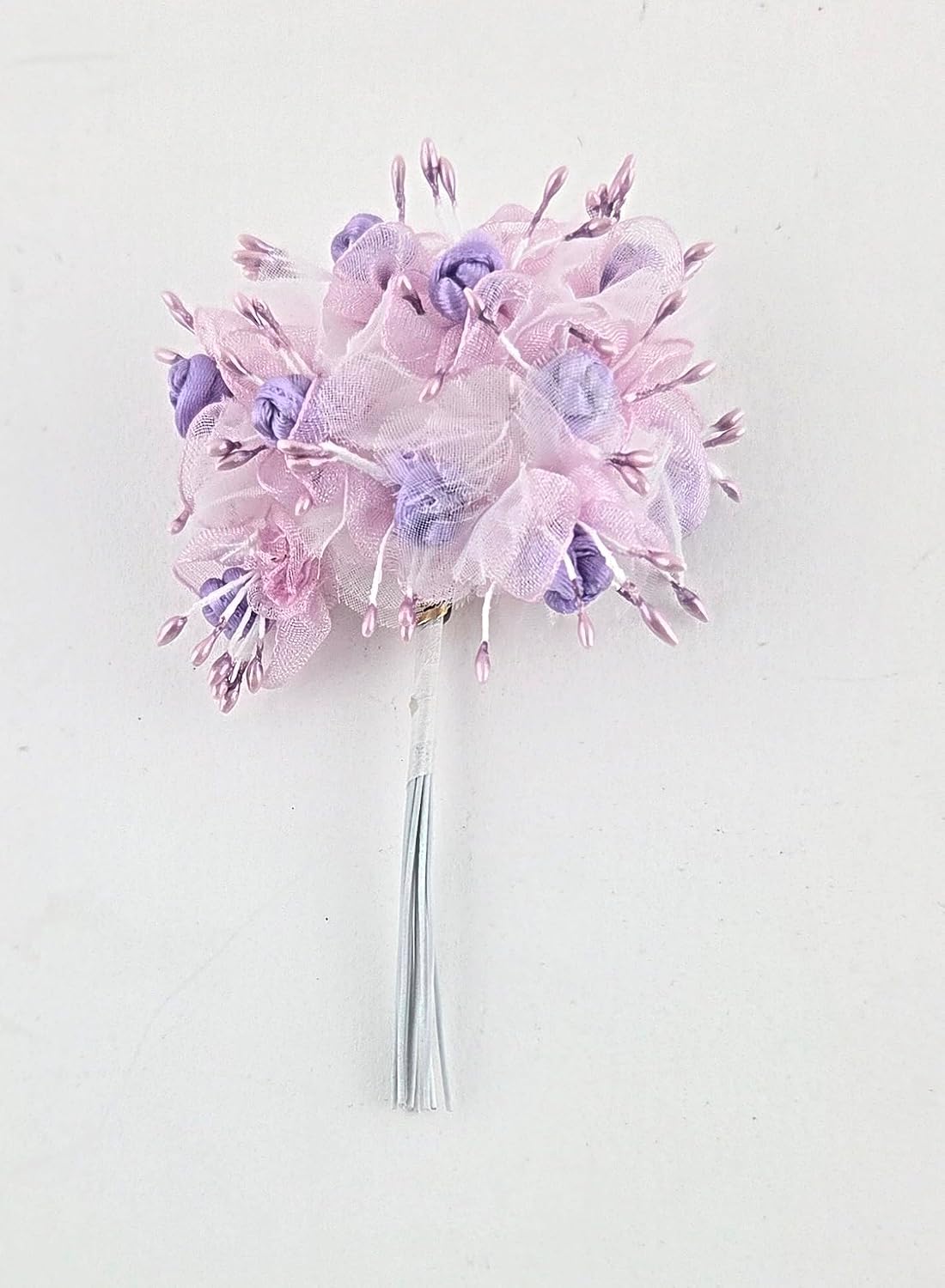 Mini Organza Favor Flowers Lavender & White, 300 Stems