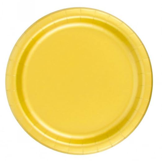 Party Favors Plus Dessert Cake Paper Plates Harvest Yellow 240 Count