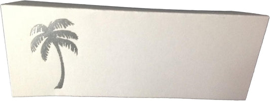 Party Favors Plus Silver Palm Tree Tent Style White Place Cards 100 Count
