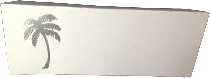 Party Favors Plus Silver Palm Tree Tent Style White Place Cards 100 Count