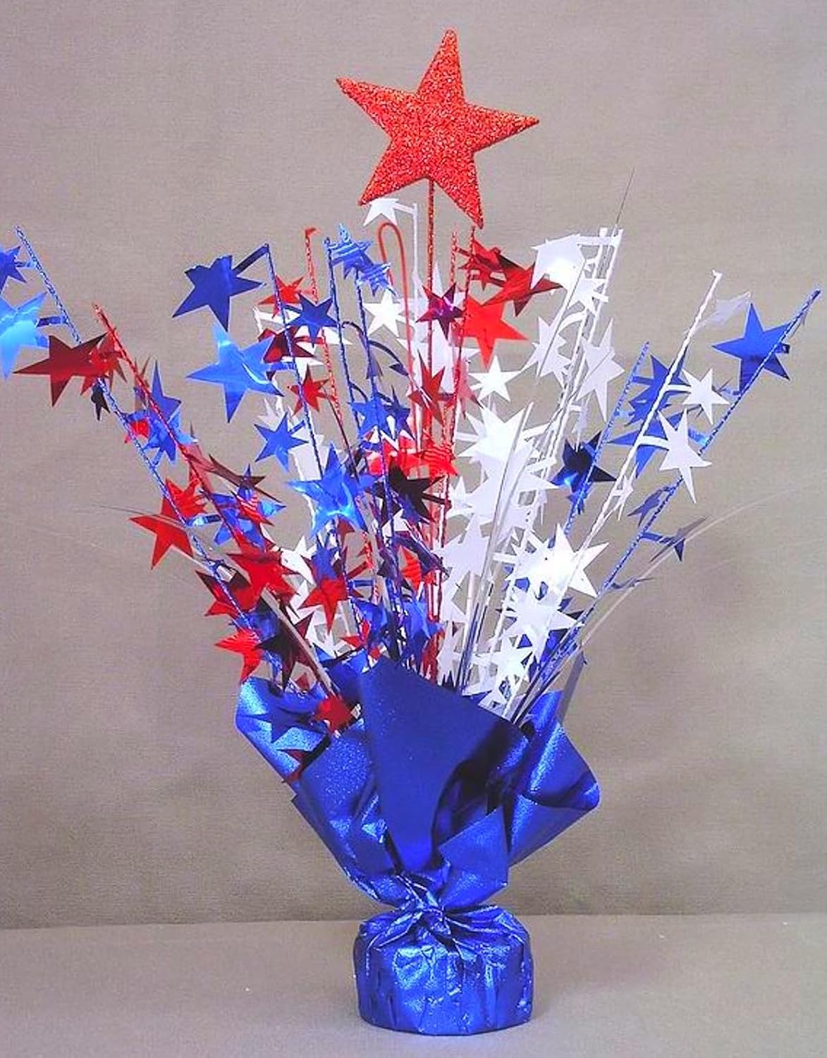 Red, White & Blue Stars Balloon Weight Centerpieces, 2 Pieces