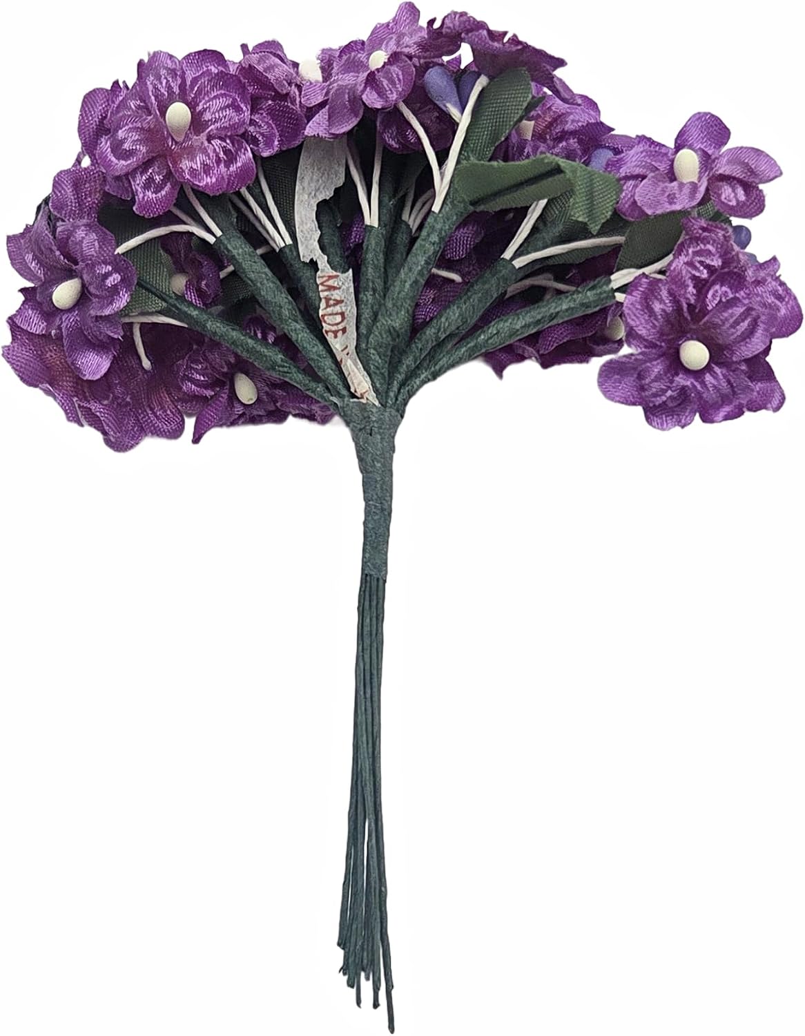 Purple Fabric Daisy Flower Bouquet with Wire Stems, 192 Pieces