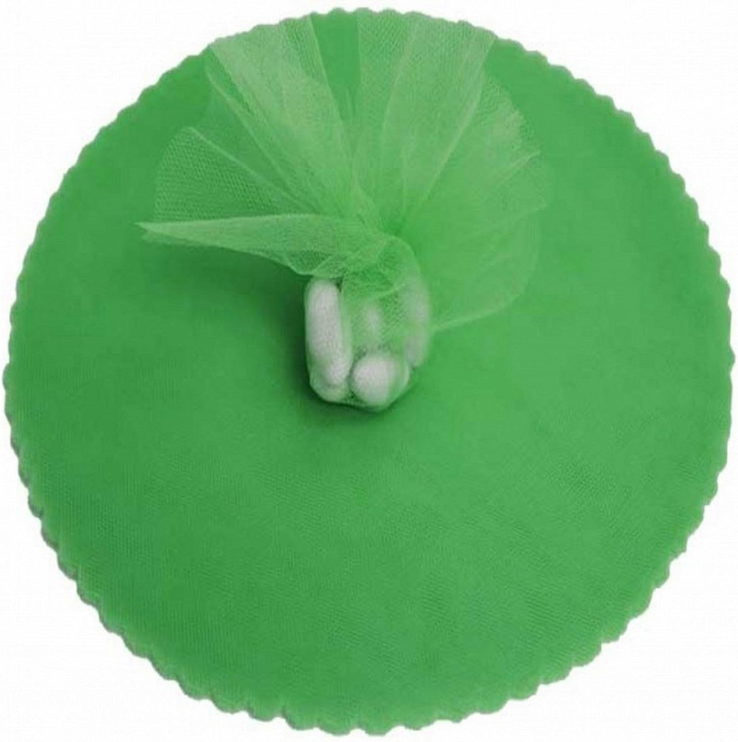 Party Favors Plus Green Scalloped Tulle Circles 9 Inch 100 Count