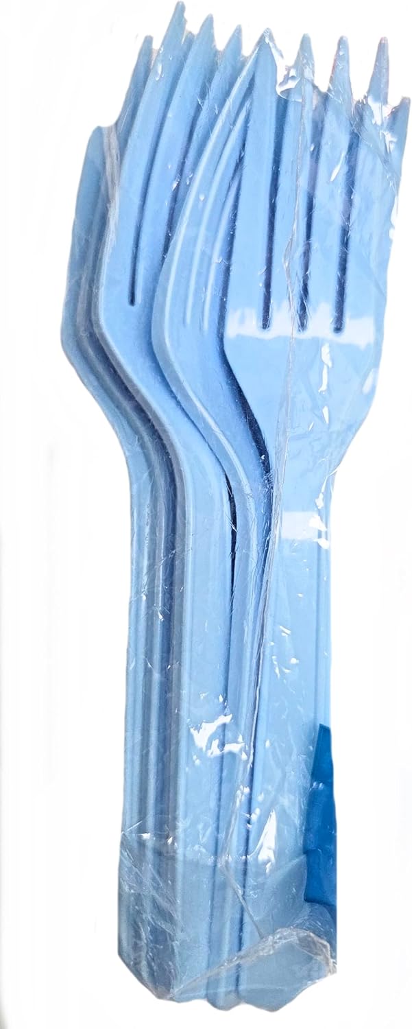 Party Favors Plus Light Blue Heavy Duty Plastic Forks 50 Count