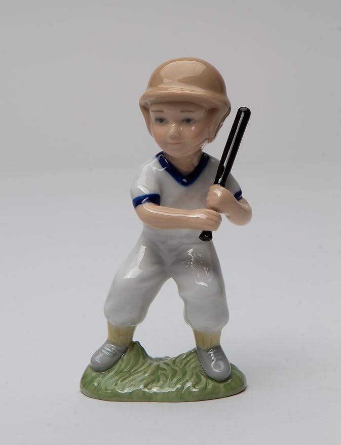 Cosmos Gifts Fine Porcelain Boy Playing Baseball Figurine 4-1/2" H 207-479A