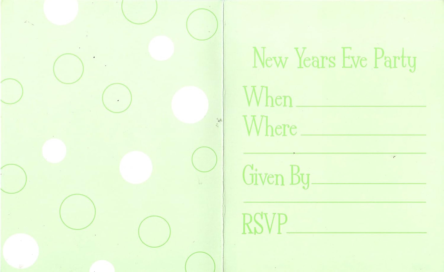 Creative Converting Happy New Year Clock Champagne Invitations 8 Count 5 x 4 Folded Multi-colored
